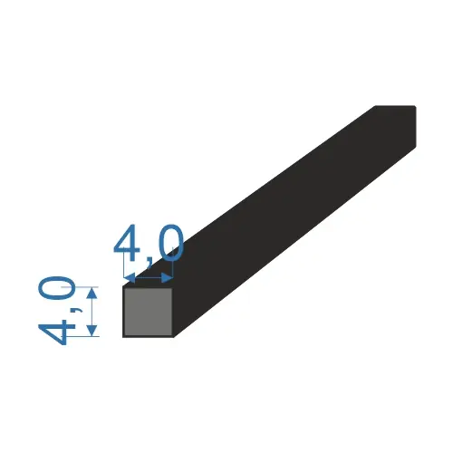 0539004 Pryžový profil 4x4mm NBR 70°Sh čtvercový Akční Nabídka